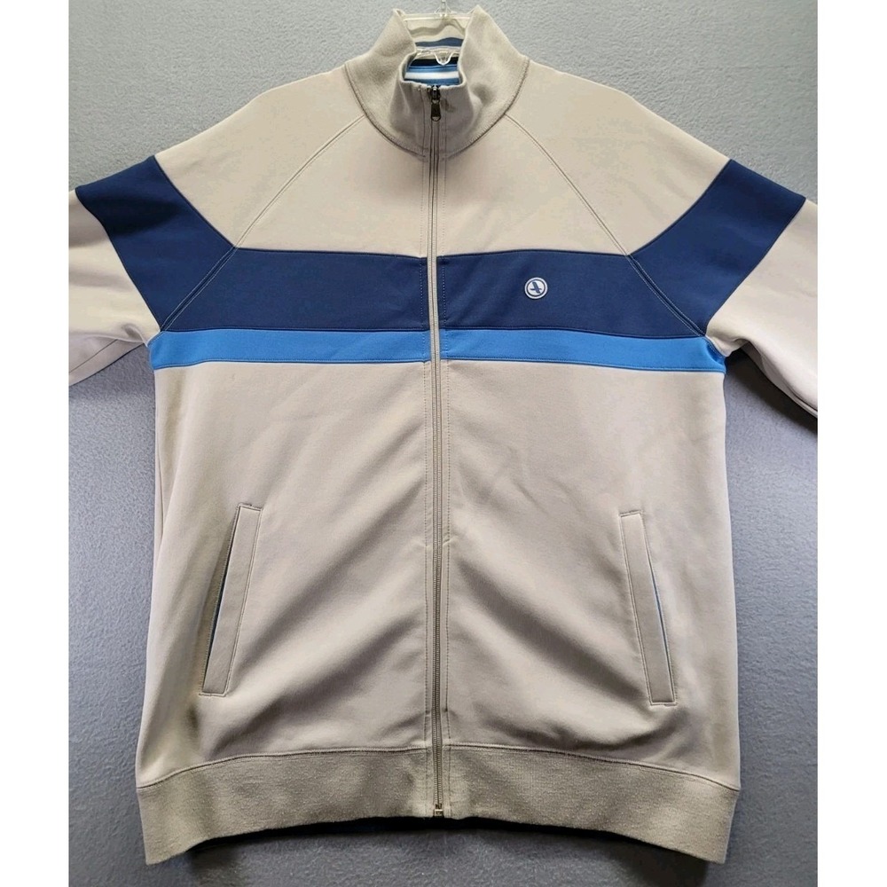 Aigle Multicolor Soft Shell Full Zip Track Jacket Front Pockets Mens Size XL - Picture 3 of 10